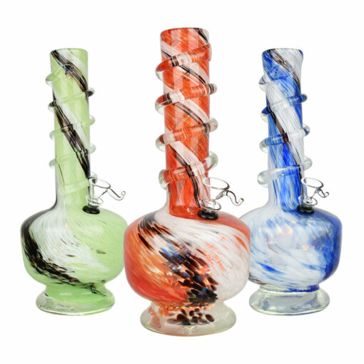 Shop Ethereal Swirl Soft Glass Water Pipe - 12" / Colors Vary in australian