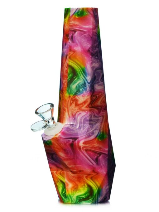 Shop 10" Geometric Silicone Bong in australian