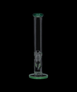 Shop Straight Tube Glass Ice Bong with Colored Accents in australian