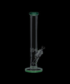 Shop Straight Tube Glass Ice Bong with Colored Accents in australian