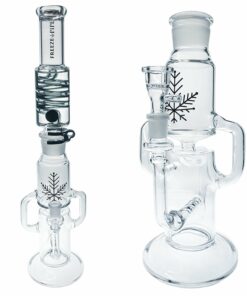 Shop Freeze Pipe Recycler Bong with Honeycomb Bowl & Glycerin Chamber for Enhanced Filtration in australian