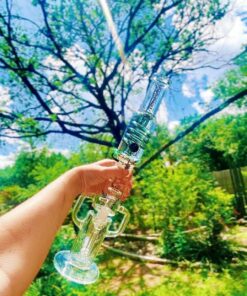 Shop Freeze Pipe Recycler Bong with Honeycomb Bowl & Glycerin Chamber for Enhanced Filtration in australian