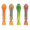 Shop Fritted Swirl Flat Mouth Glass Chillum in australian