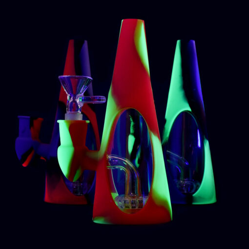 Shop Glass Cone Water Pipe with Silicone Shell - Sili-Cone in australian
