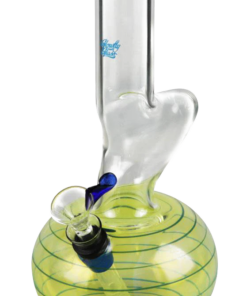 Shop Glowfly Glass Retro Warp Neck Water Pipe With a Grommet in australian