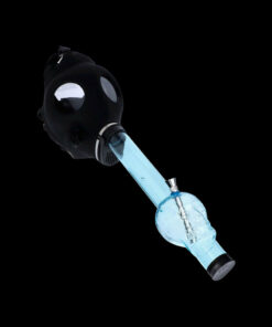 Shop Silicone Gas Mask Bong - Acrylic Skull Tube - Black in australian