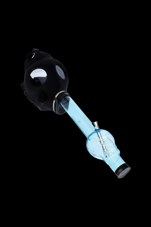 Shop Silicone Gas Mask Bong - Acrylic Skull Tube - Black in australian