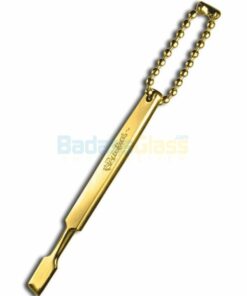 Shop Gold Glassy Keychain Dabber by Skillet Tools in australian