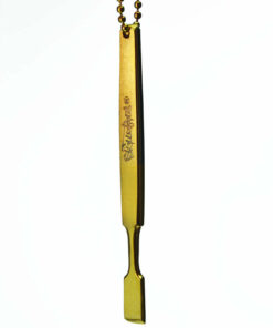 Shop Gold Glassy Keychain Dabber by Skillet Tools in australian