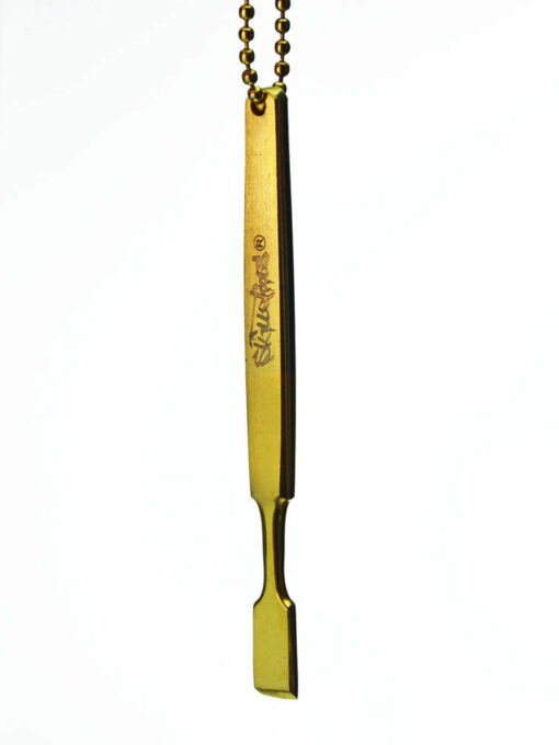 Shop Gold Glassy Keychain Dabber by Skillet Tools in australian