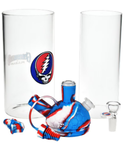 Shop Grateful Dead x Pulsar Silicone & Glass Gravity Water Pipe | 11" | 14mm F in australian