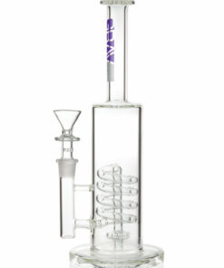 Shop GRAV 13" Flare Stemless Water Pipe w/ Coil Shower Head - Clear in australian
