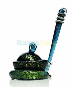 Shop Green and Blue Shimmer Dish and Dabber set by Empire Glassworks in australian