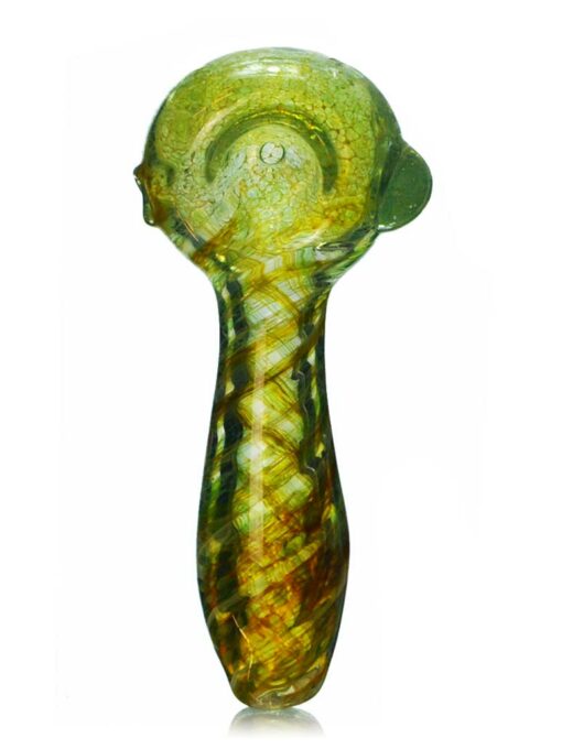 Shop Yellow Green Swirl Glass Pipe in australian