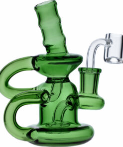 Shop Green Quartz Mini Recycler - 6in Water Pipe in australian