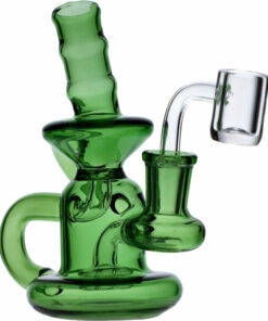 Shop Green Quartz Mini Recycler - 6in Water Pipe in australian