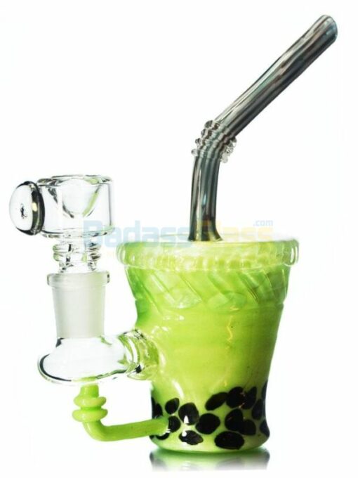 Shop Green Tea Boba Dab Rig by Empire Glassworks in australian