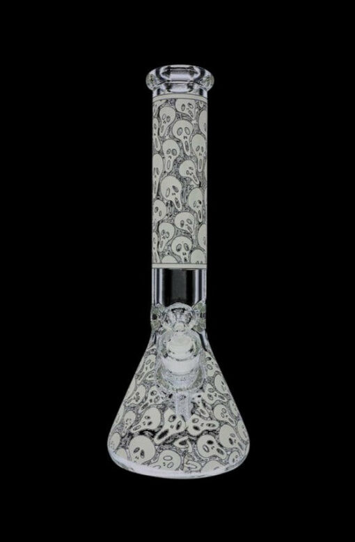 Shop Glow in the Dark Beaker Ice Bong - Spooky Faces in australian