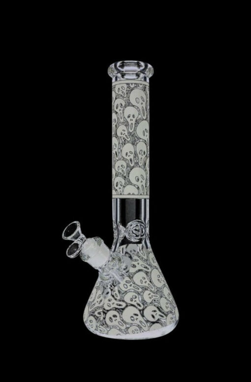 Shop Glow in the Dark Beaker Ice Bong - Spooky Faces in australian