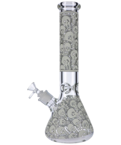 Shop Glow in the Dark Beaker Ice Bong - Spooky Faces in australian