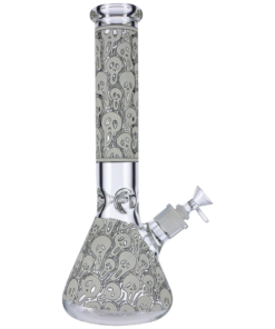 Shop Glow in the Dark Beaker Ice Bong - Spooky Faces in australian