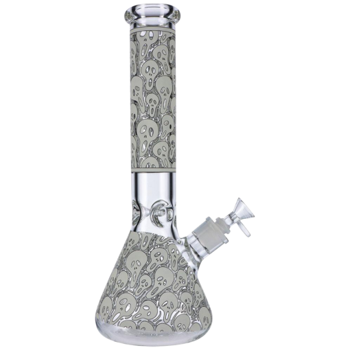 Shop Glow in the Dark Beaker Ice Bong - Spooky Faces in australian