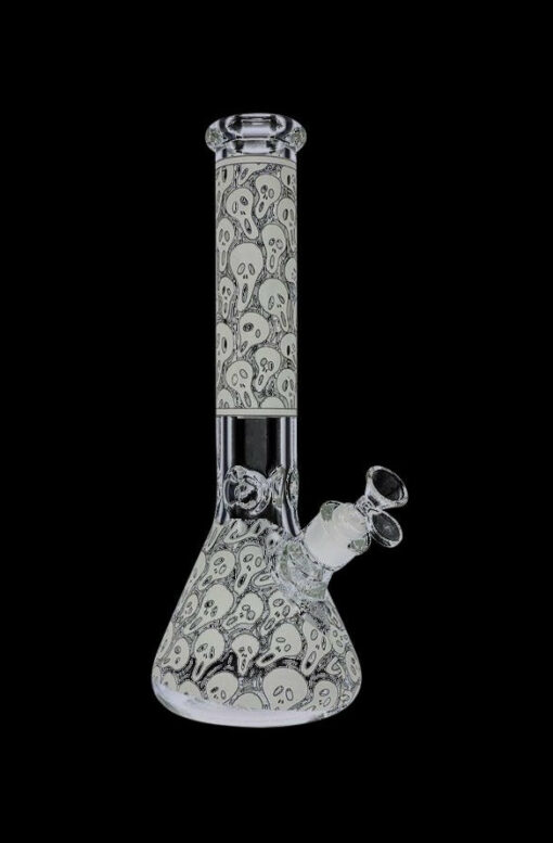 Shop Glow in the Dark Beaker Ice Bong - Spooky Faces in australian
