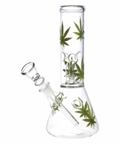 Shop Habitual Hemp Leaf Beaker Water Pipe | 8" | 14mm F in australian