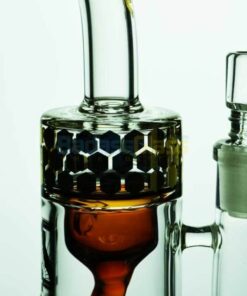 Shop Honeycomb Cup Recycler with Amber by MAV glass in australian