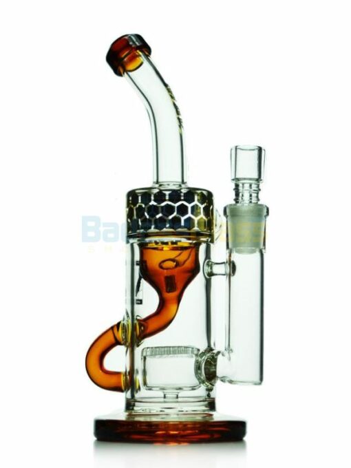 Shop Honeycomb Cup Recycler with Amber by MAV glass in australian