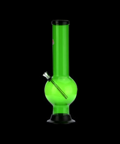 Shop Acrylic Straight Tube Bubble Base Bong with Carb Hole in australian