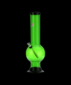 Shop Acrylic Straight Tube Bubble Base Bong with Carb Hole in australian