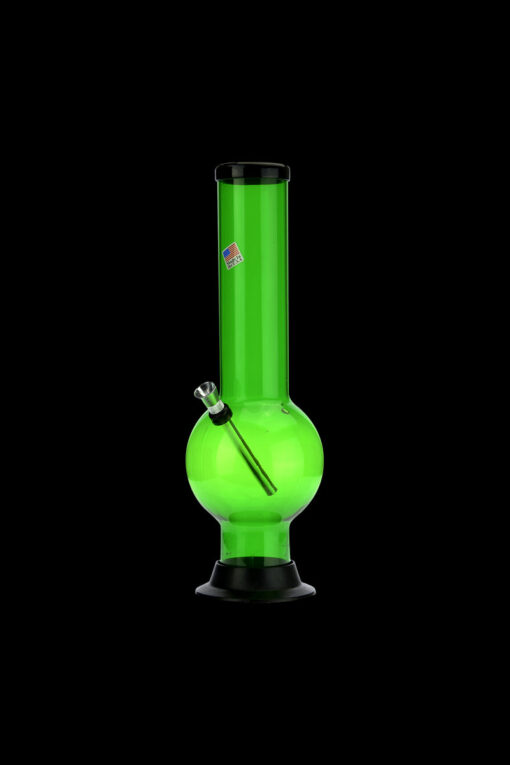 Shop Acrylic Straight Tube Bubble Base Bong with Carb Hole in australian