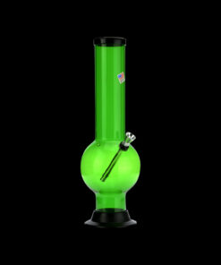 Shop Acrylic Straight Tube Bubble Base Bong with Carb Hole in australian