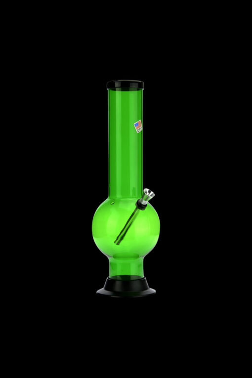 Shop Acrylic Straight Tube Bubble Base Bong with Carb Hole in australian