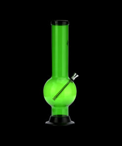 Shop Acrylic Straight Tube Bubble Base Bong with Carb Hole in australian