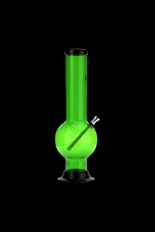 Shop Acrylic Straight Tube Bubble Base Bong with Carb Hole in australian