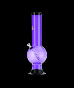 Shop Acrylic Straight Tube Bubble Base Bong with Carb Hole in australian