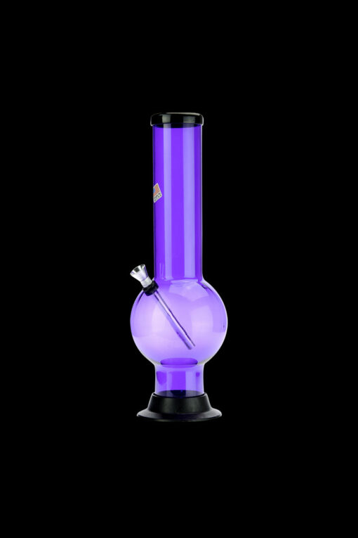 Shop Acrylic Straight Tube Bubble Base Bong with Carb Hole in australian