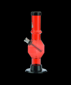 Shop Acrylic Straight Tube Bubble Base Mini Bong with Maria in australian