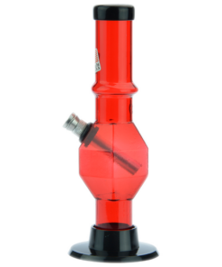 Shop Acrylic Straight Tube Bubble Base Mini Bong with Maria in australian