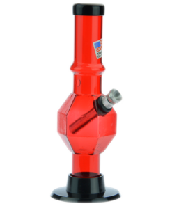 Shop Acrylic Straight Tube Bubble Base Mini Bong with Maria in australian