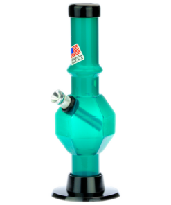 Shop Acrylic Straight Tube Bubble Base Mini Bong with Maria in australian