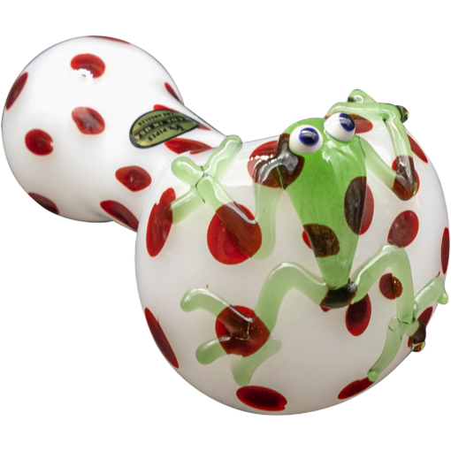 Shop LA Pipes "Spotted Poison Frog" Spoon Glass Pipe in australian