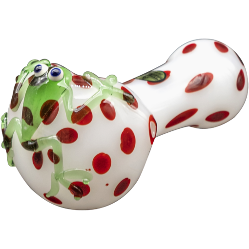 Shop LA Pipes "Spotted Poison Frog" Spoon Glass Pipe in australian