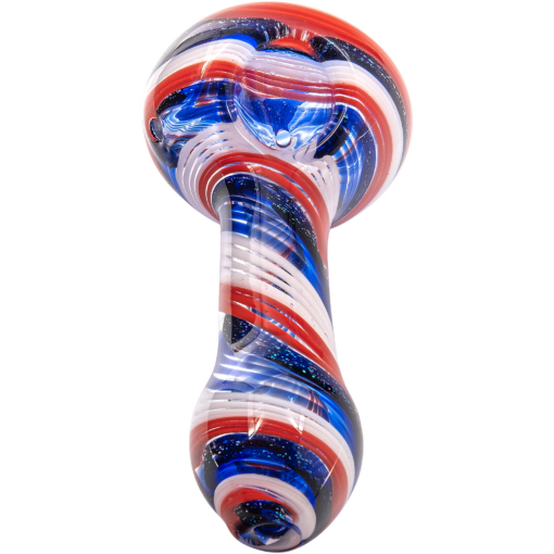 Shop LA Pipes Stars and Stripes Independence Glass Spoon Pipe in australian