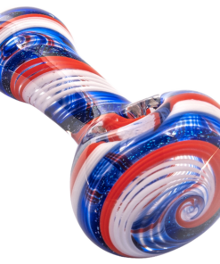 Shop LA Pipes Stars and Stripes Independence Glass Spoon Pipe in australian
