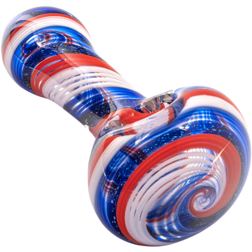 Shop LA Pipes Stars and Stripes Independence Glass Spoon Pipe in australian
