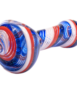 Shop LA Pipes Stars and Stripes Independence Glass Spoon Pipe in australian