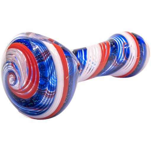 Shop LA Pipes Stars and Stripes Independence Glass Spoon Pipe in australian